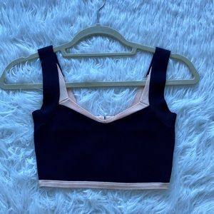 Marciano Black and Tan bandaged crop top